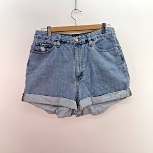 BDG Mom High Rise  Rolled Cuff Denim Shorts 2in Inseam Distressed Women's Sz 30